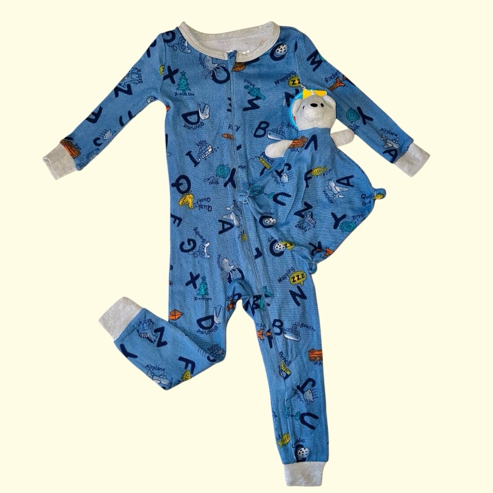 NWT Baby Pajama With Matching Lovey